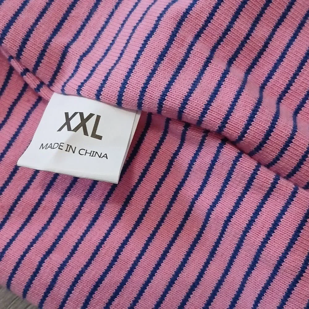 Pink and Black Striped Dog Sweater Pajamas Sz XL NWOT